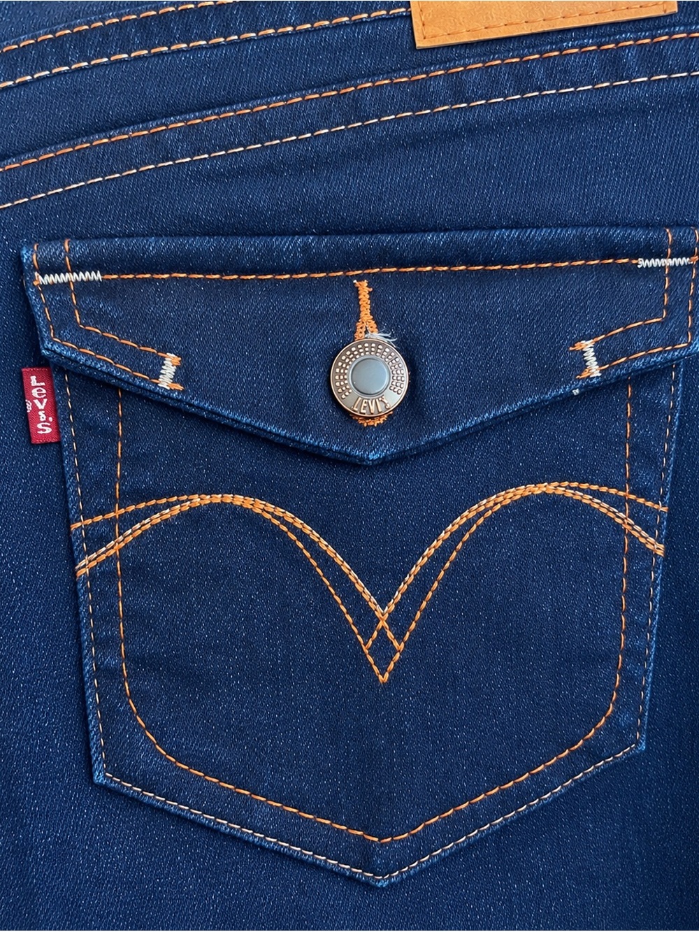 EUC Levi's Demi Curve Low Rise Bootcut Skinny Dark Blue Jeans Women's Size 14 - Picture 8 of 8